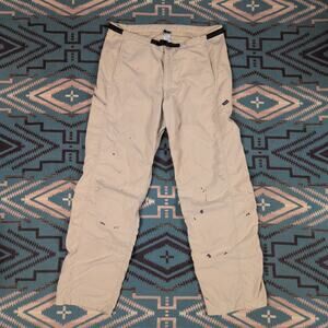 Patagonia Gi III Mens Nylon Hiking Pants Tan Belted Medium Waist 33 Painted 1/1